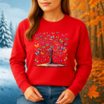 1219b Дамска ватирана блуза Butterfly Tree