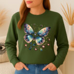 1220b Дамска ватирана блуза Gold Butterfly