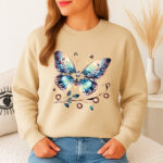 1220b Дамска ватирана блуза Gold Butterfly