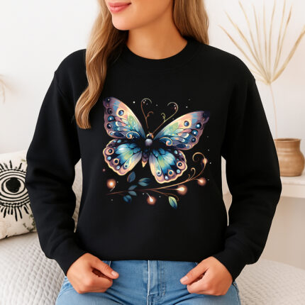 1220b Дамска ватирана блуза Gold Butterfly