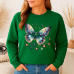 1220b Дамска ватирана блуза Gold Butterfly