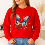 1220b Дамска ватирана блуза Gold Butterfly