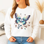 1220b Дамска ватирана блуза Gold Butterfly