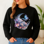 1223b Дамска ватирана блуза Moon Flowers