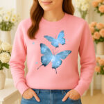 1224b Дамска ватирана блуза Infinity Butterflies