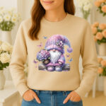1229b Дамска ватирана блуза Gnome Flowers