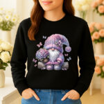1229b Дамска ватирана блуза Gnome Flowers
