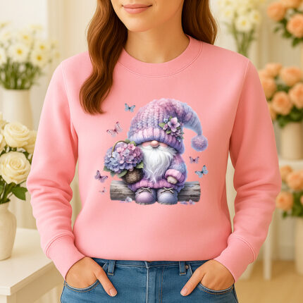 1229b Дамска ватирана блуза Gnome Flowers