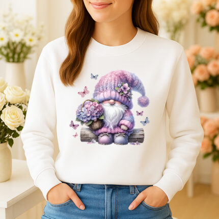 1229b Дамска ватирана блуза Gnome Flowers