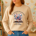 1241b Дамска ватирана блуза Book Butterflies