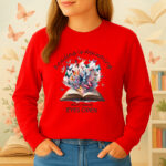 1241b Дамска ватирана блуза Book Butterflies