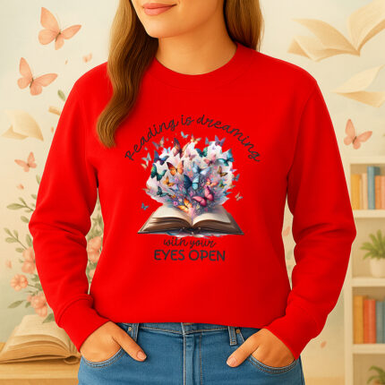1241b Дамска ватирана блуза Book Butterflies