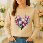 1249b Дамска ватирана блуза Tulip Heart