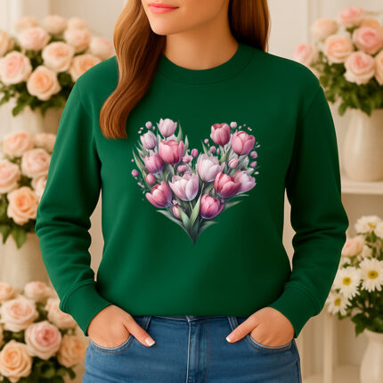 1249b Дамска ватирана блуза Tulip Heart