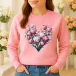 1249b Дамска ватирана блуза Tulip Heart