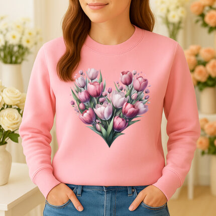 1249b Дамска ватирана блуза Tulip Heart