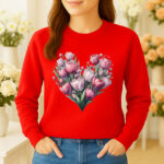1249b Дамска ватирана блуза Tulip Heart