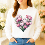 1249b Дамска ватирана блуза Tulip Heart