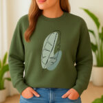 1258b Дамска ватирана блуза Green Leaf