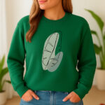 1258b Дамска ватирана блуза Green Leaf