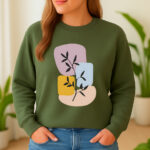 1259b Дамска ватирана блуза Pastel Fern