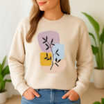 1259b Дамска ватирана блуза Pastel Fern