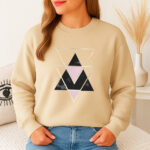1261b Дамска ватирана блуза Marble Triangle