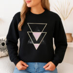 1261b Дамска ватирана блуза Marble Triangle