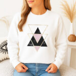 1261b Дамска ватирана блуза Marble Triangle