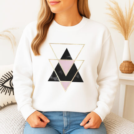 1261b Дамска ватирана блуза Marble Triangle