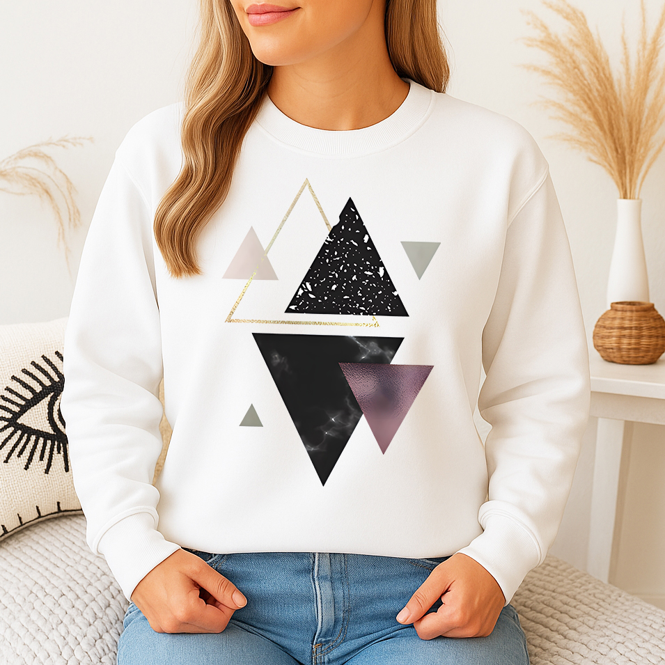 1265b-Space-Triangle-white 1265b Дамска ватирана блуза Space Triangle
