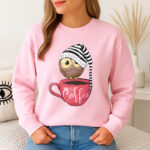 1277b Дамска ватирана блуза Coffee Owl
