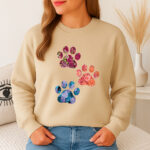 1281b Дамска ватирана блуза Rose Paws