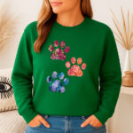 1281b Дамска ватирана блуза Rose Paws