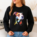 1282b Дамска ватирана блуза Watercolor Dog