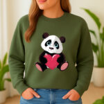 1287b Дамска ватирана блуза Panda Heart
