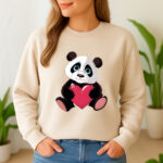 1287b Дамска ватирана блуза Panda Heart