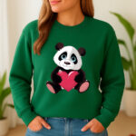 1287b Дамска ватирана блуза Panda Heart