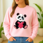 1287b Дамска ватирана блуза Panda Heart