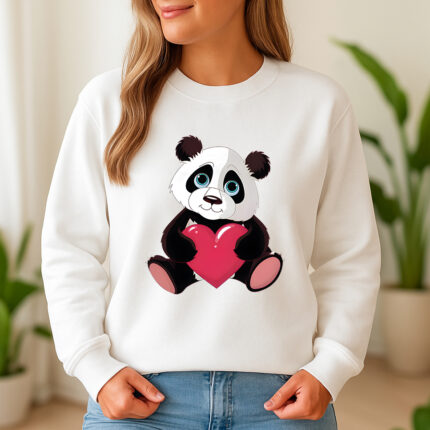 1287b Дамска ватирана блуза Panda Heart