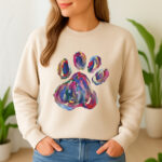 1290b Дамска ватирана блуза Painted Paw