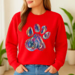 1290b Дамска ватирана блуза Painted Paw