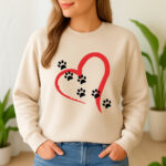 1295b Дамска ватирана блуза Paws