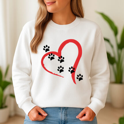 1295b Дамска ватирана блуза Paws