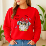 1296b Дамска ватирана блуза Owl Music