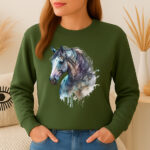 1313b Дамска ватирана блуза Horse
