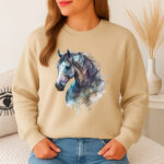 1313b Дамска ватирана блуза Horse