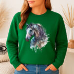 1313b Дамска ватирана блуза Horse