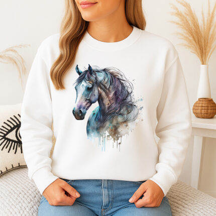 1313b Дамска ватирана блуза Horse