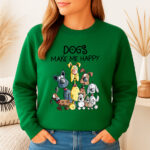 1322b Дамска ватирана блуза Dogs Make Me Happy